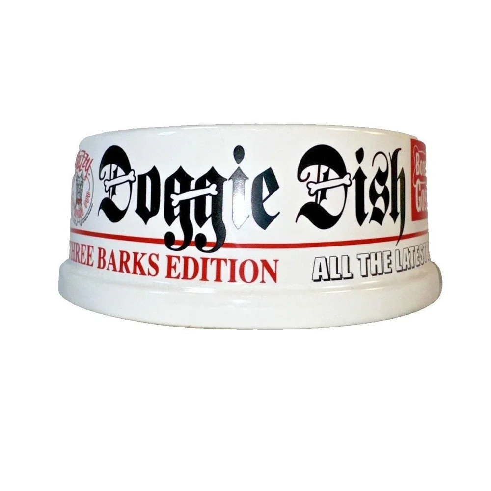 Doggie Dish 3 Barks Edition. Jazzy Park Avenue Bone Dog 2003 Dog Dish Newspaper